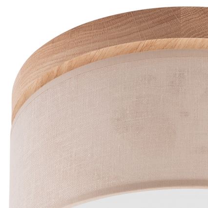 Brilagi - Потолочный светильник BELLADONNA 1xE27/15W/230V диаметр 30 см бежевый/дуб