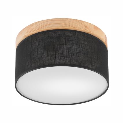 Brilagi - Потолочный светильник BELLADONNA 1xE27/15W/230V диаметр 30 см черный/сосна