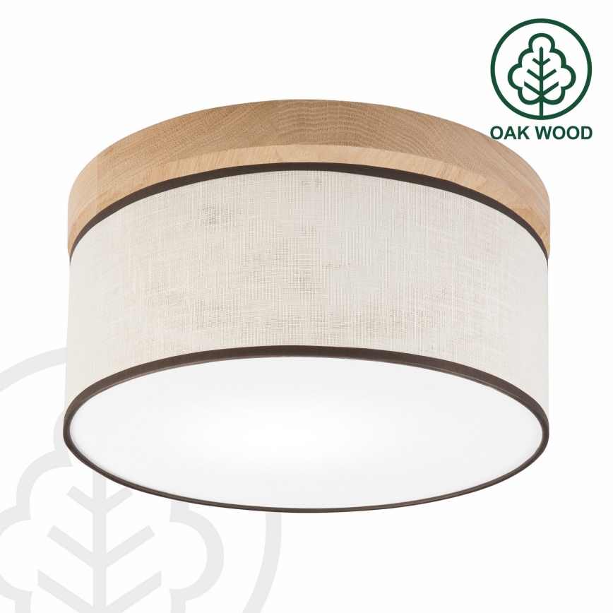 Brilagi - Потолочный светильник BELLADONNA 1xE27/15W/230V диаметр 30 см кремовый/дуб