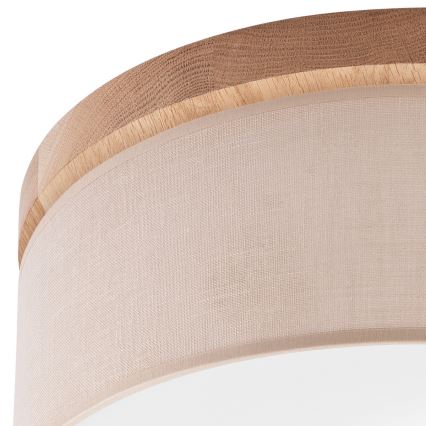 Brilagi - Потолочный светильник BELLADONNA 2xE27/15W/230V диаметр 40 см бежевый/дуб