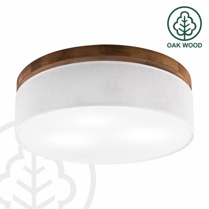 Brilagi - Потолочный светильник BELLADONNA 3xE27/15W/230V диаметр 50 см белый/дуб вишня