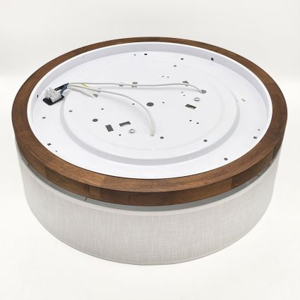 Brilagi - Потолочный светильник BELLADONNA 3xE27/15W/230V диаметр 50 см белый/дуб вишня