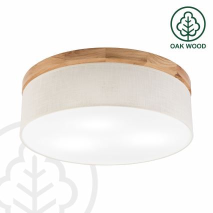 Brilagi - Потолочный светильник BELLADONNA 3xE27/15W/230V диаметр 50 см кремовый/дуб