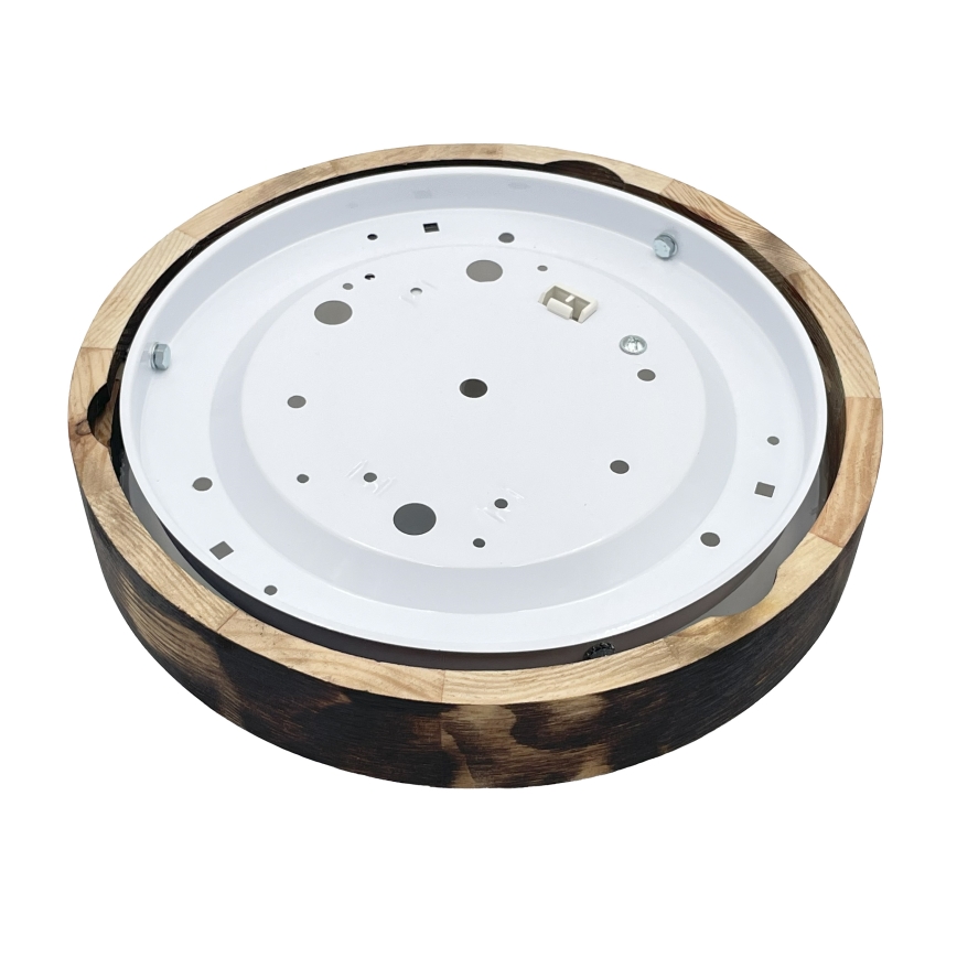 Brilagi - Потолочный светильник CARVALHO SLIM SMOKEY 1xE27/60W/230V в дубовом исполнении, диаметр 27,5 см