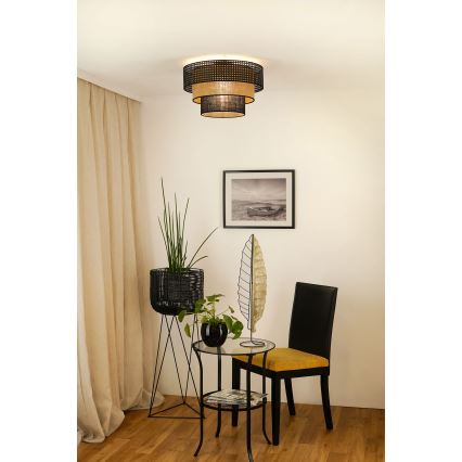 Brilagi - Потолочный светильник DAKOTA LUNETA 1xE27/15W/230V диаметр 45 см черный/бежевый