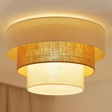 Brilagi - Потолочный светильник DENVER LUNETA 1xE27/15W/230V диаметр 45 бежевый/коричневый/кремовый