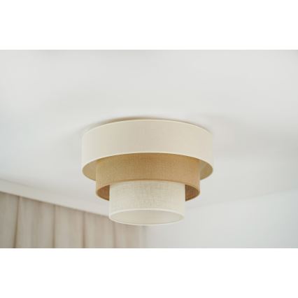 Brilagi - Потолочный светильник DENVER LUNETA 1xE27/15W/230V диаметр 45 бежевый/коричневый/кремовый