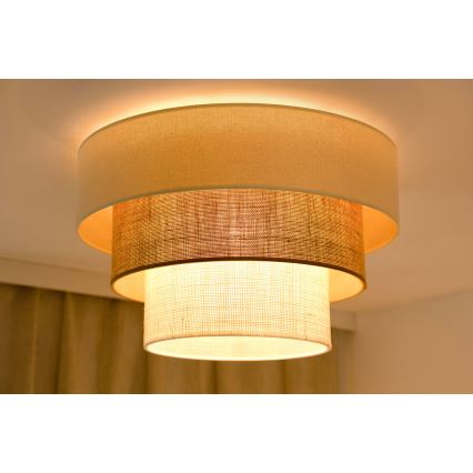 Brilagi - Потолочный светильник DENVER LUNETA 1xE27/15W/230V диаметр 45 бежевый/коричневый/кремовый