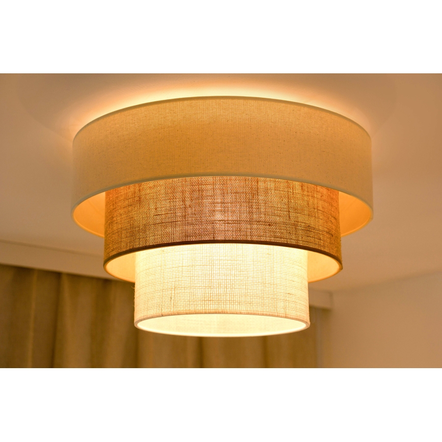 Brilagi - Потолочный светильник DENVER LUNETA 1xE27/15W/230V диаметр 45 бежевый/коричневый/кремовый