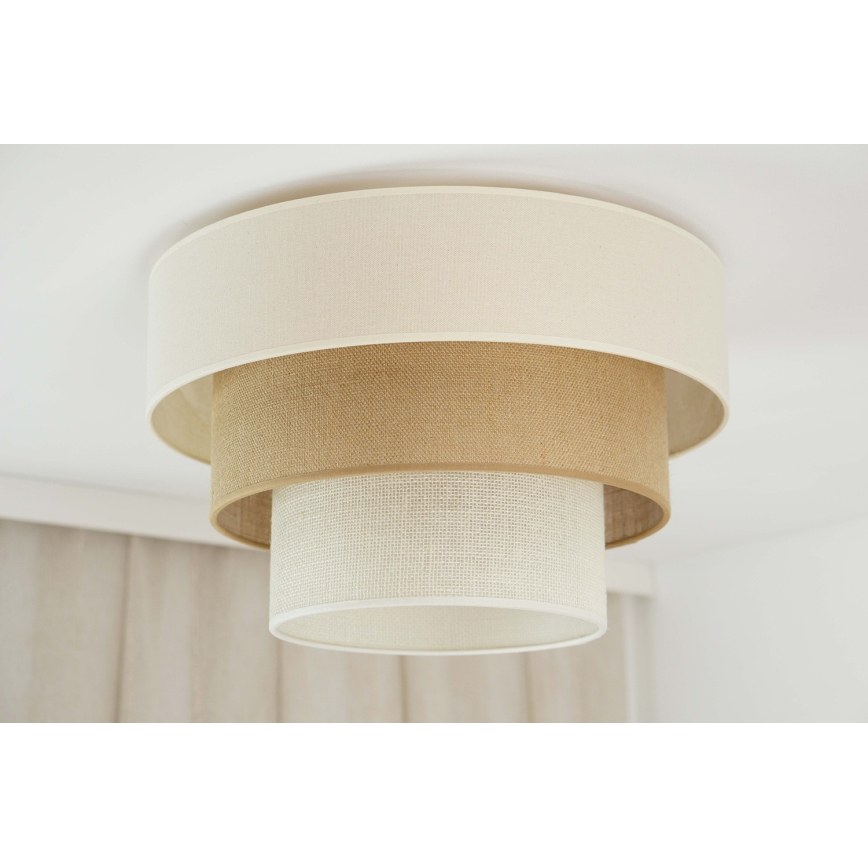 Brilagi - Потолочный светильник DENVER LUNETA 1xE27/15W/230V диаметр 45 бежевый/коричневый/кремовый
