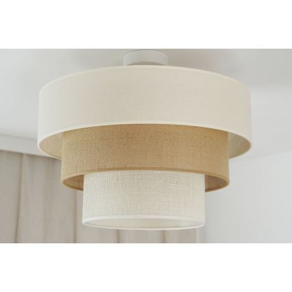 Brilagi - Потолочная люстра DENVER LUNETA 1xE27/15W/230V диаметр 45 см бежевый/коричневый/кремовый