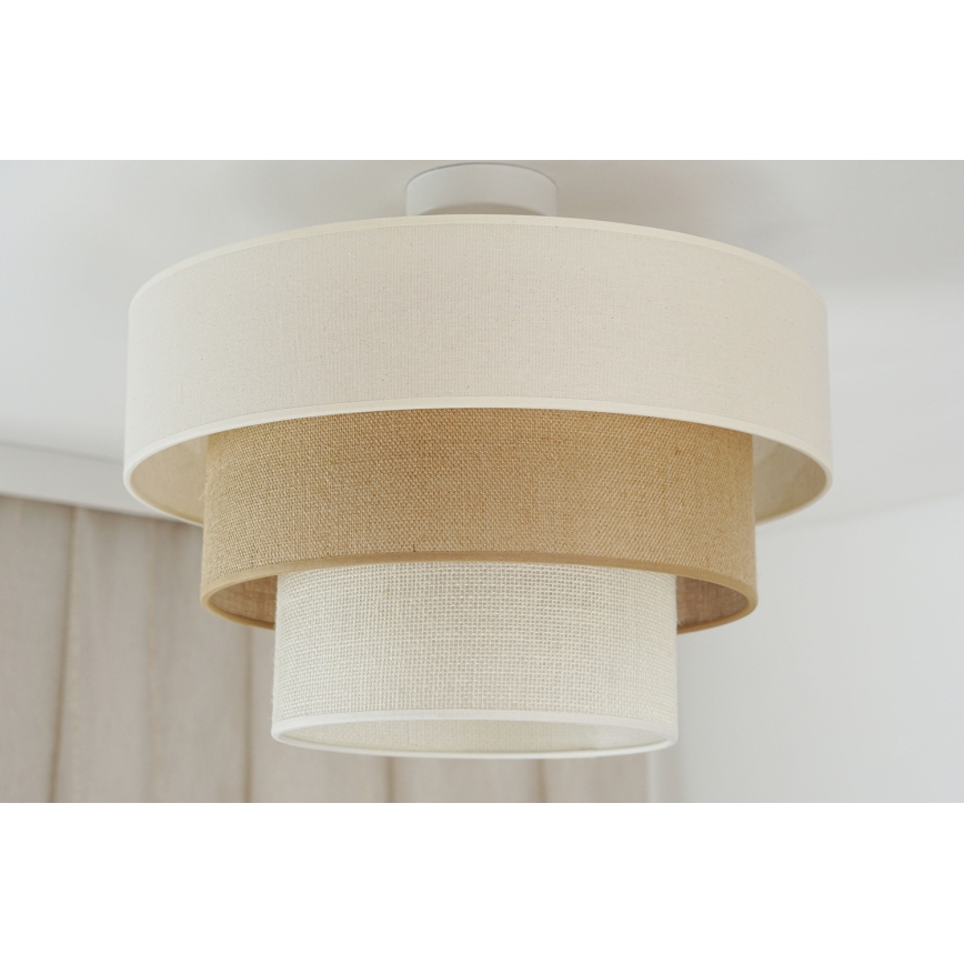Brilagi - Потолочная люстра DENVER LUNETA 1xE27/15W/230V диаметр 45 см бежевый/коричневый/кремовый