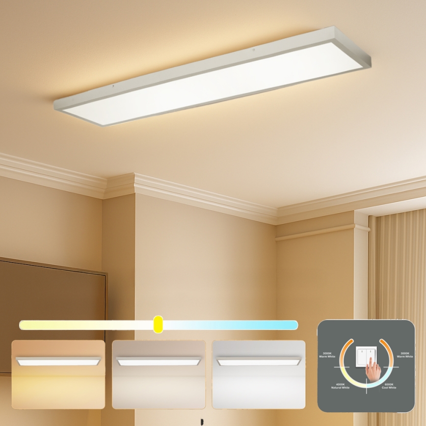Brilagi - потолочный светильник для ванной FRAME LED/50 Вт/230 В 3000/4000/6000K 120x30 см IP44 серебристый