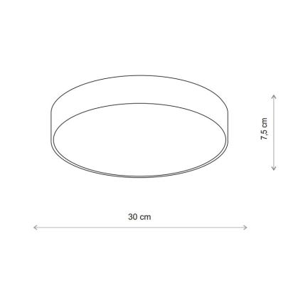 Brilagi - Потолочный светильник для ванной комнаты CLARE 2xE27/24W/230V диаметр 30 см IP54 бежевый