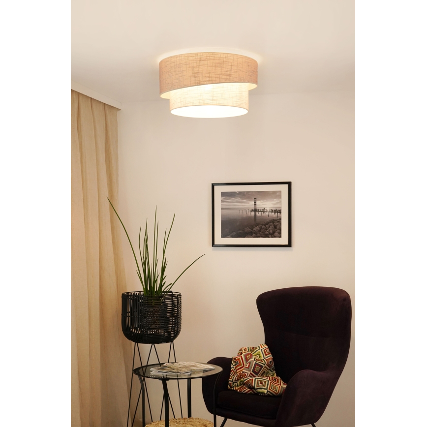 Brilagi - Потолочный светильник DOVER SHINE 1xE27/15W/230V диаметр 50 см серый/кремовый