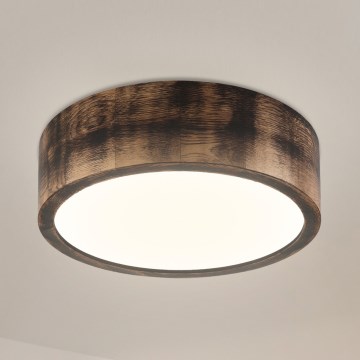 Brilagi - Потолочный светильник LED CARVALHO SMOKEY LED/20 Вт/230 В, дуб, диаметр 27,5 см