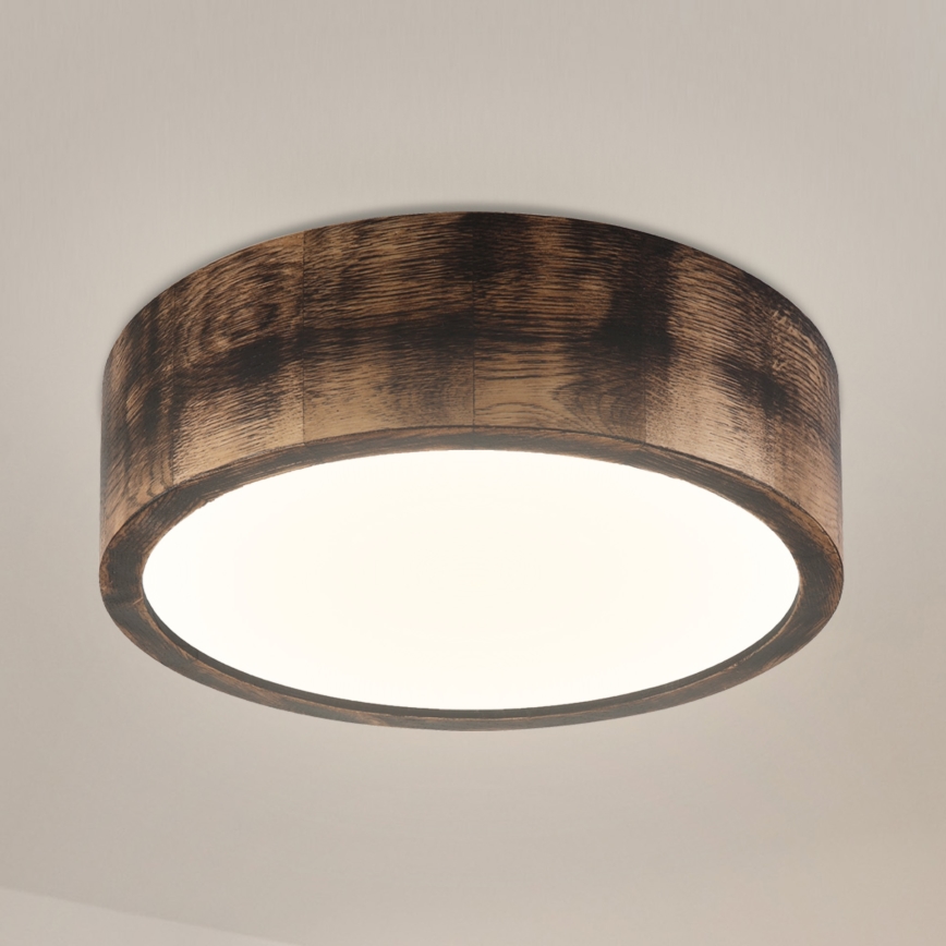 Brilagi - Потолочный светильник LED CARVALHO SMOKEY LED/20 Вт/230 В, дуб, диаметр 27,5 см