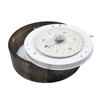 Brilagi - Потолочный светильник LED CARVALHO SMOKEY LED/20 Вт/230 В, дуб, диаметр 27,5 см