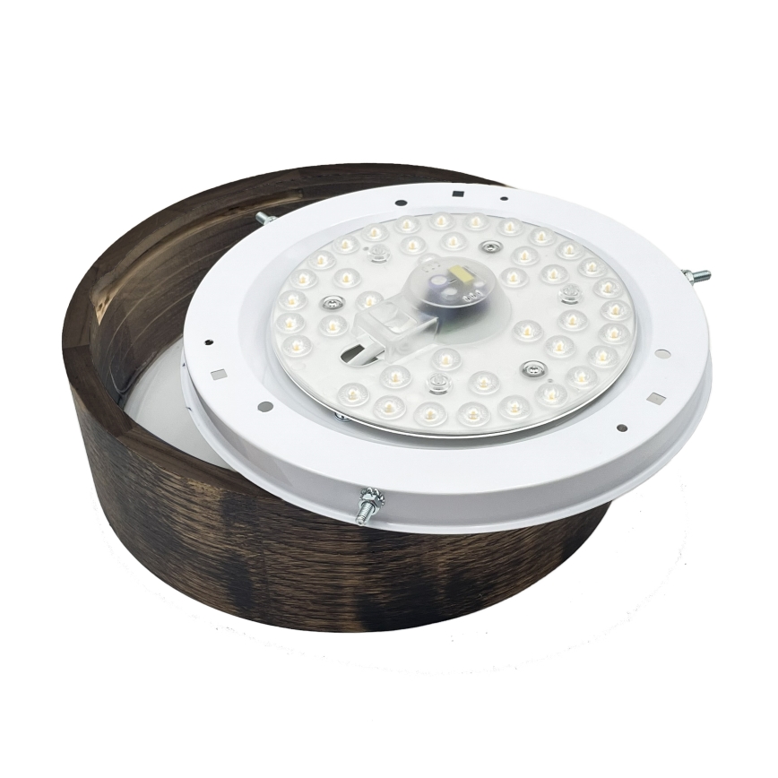Brilagi - Потолочный светильник LED CARVALHO SMOKEY LED/20 Вт/230 В, дуб, диаметр 27,5 см