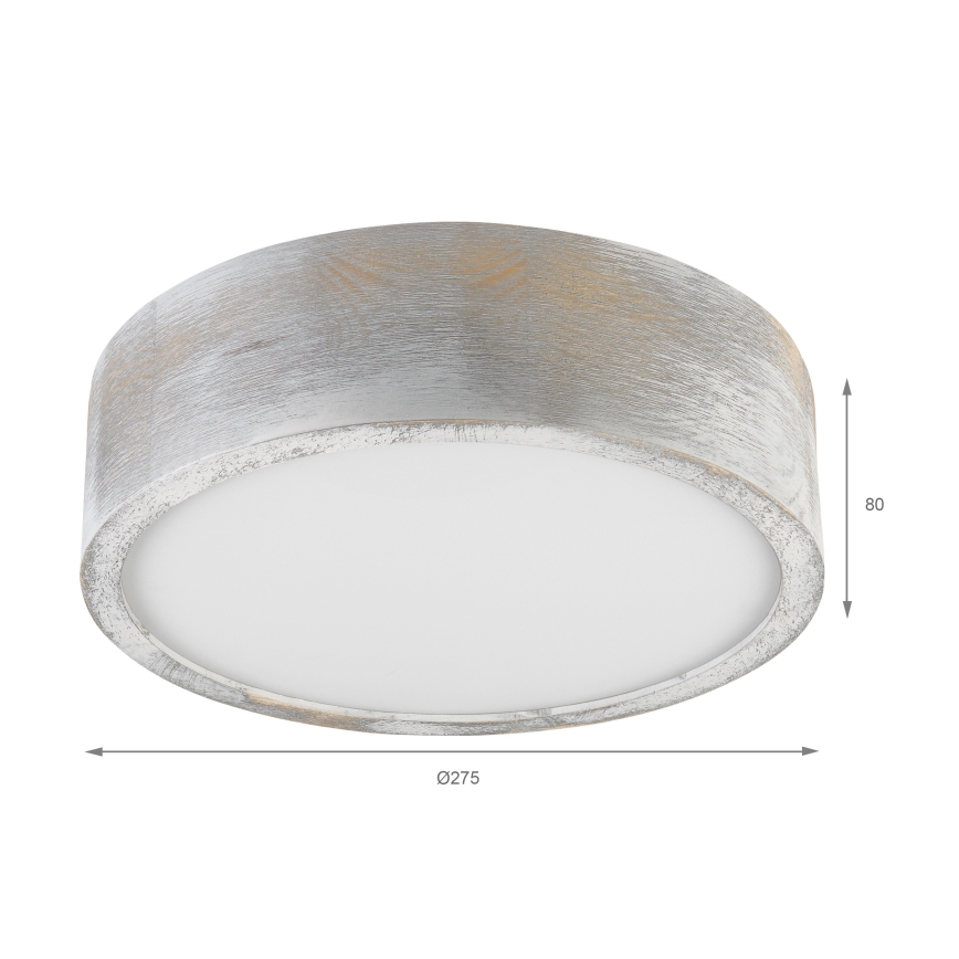 Brilagi - Потолочный светильник PINO 1xE27/15W/230V сосна/серебристый диам. 27,5 см
