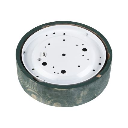 Brilagi - Потолочный светильник PINO 1xE27/15W/230V, сосна/зелёный, диаметр 27,5 см