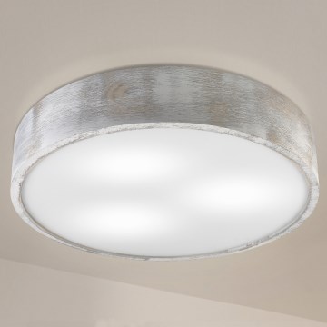 Brilagi - Потолочный светильник PINO 3xE27/15W/230V сосна/серебристый диам. 47,5 см