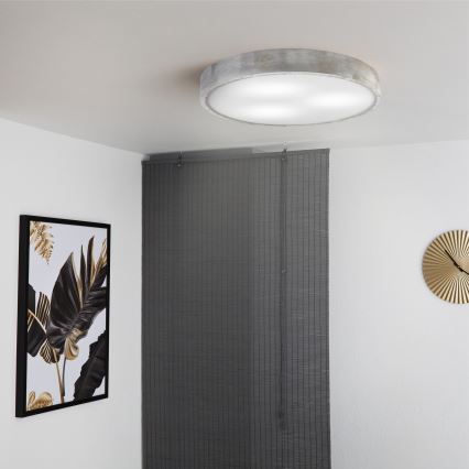 Brilagi - Потолочный светильник PINO 3xE27/15W/230V сосна/серебристый диам. 47,5 см