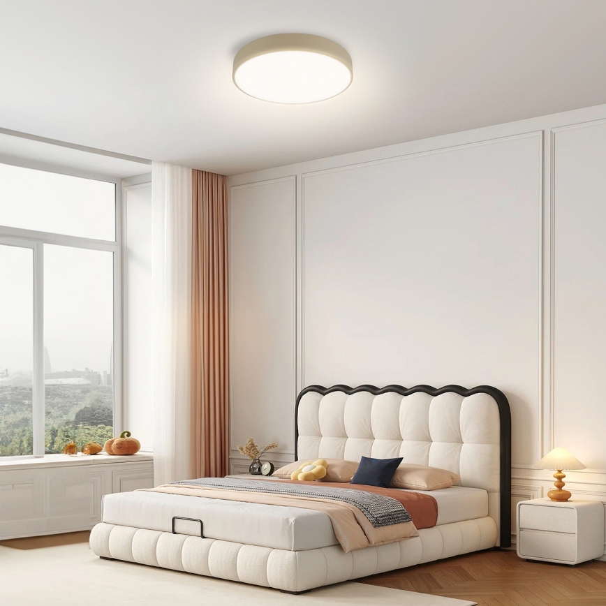 Brilagi - потолочный светильник LED POOL, 36 Вт/230 В, 3000/4500/6000 К, диаметр 30 см, бежевый