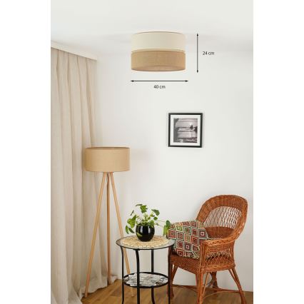 Brilagi - Потолочный светильник ROYAL YUTE 1xE27/15W/230V диаметр 40 см бежевый/кремовый