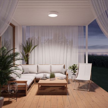 Brilagi - Потолочный светильник с датчиком CLARE 3xE27/24W/230V диаметр 40 см белый