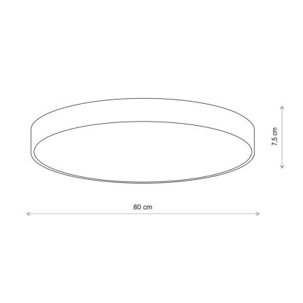 Brilagi - Потолочный светильник с датчиком CLARE 6xE27/24W/230V диаметр 80 см бежевый