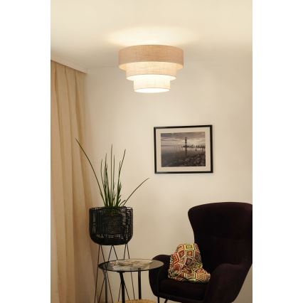 Brilagi - Припотолочная люстра ALASKA LUNETA 1xE27/15W/230V диаметр 45 см серый/кремовый