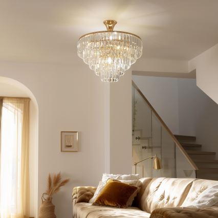 Brilagi - Припотолочная люстра CRYSTAL 5xE14/40W/230V золотистый