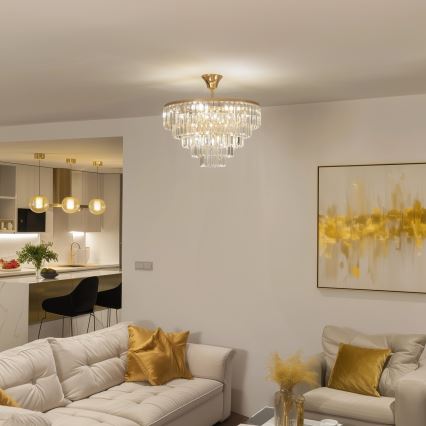 Brilagi - Припотолочная люстра CRYSTAL 5xE14/40W/230V золотистый