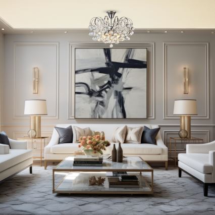 Brilagi - Припотолочная люстра CRYSTAL 6xE14/60W/230V блестящий хром