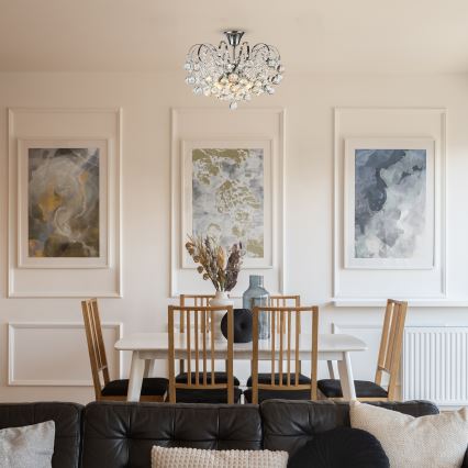 Brilagi - Припотолочная люстра CRYSTAL 6xE14/60W/230V блестящий хром