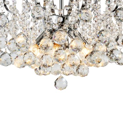 Brilagi - Припотолочная люстра CRYSTAL 6xE14/60W/230V блестящий хром