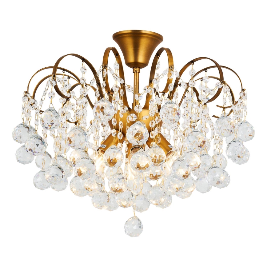 Brilagi - Припотолочная люстра CRYSTAL 6xE14/60W/230V бронзовый