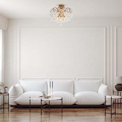 Brilagi - Припотолочная люстра CRYSTAL 6xE14/60W/230V бронзовый