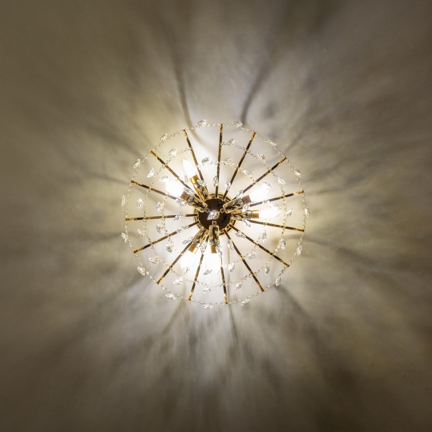 Brilagi - Припотолочная люстра CRYSTAL 6xE14/60W/230V золотистый