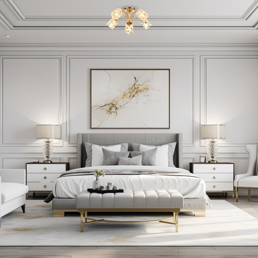 Brilagi - Припотолочная люстра MEGAPOLIS 5xE14/60W/230V золотистый