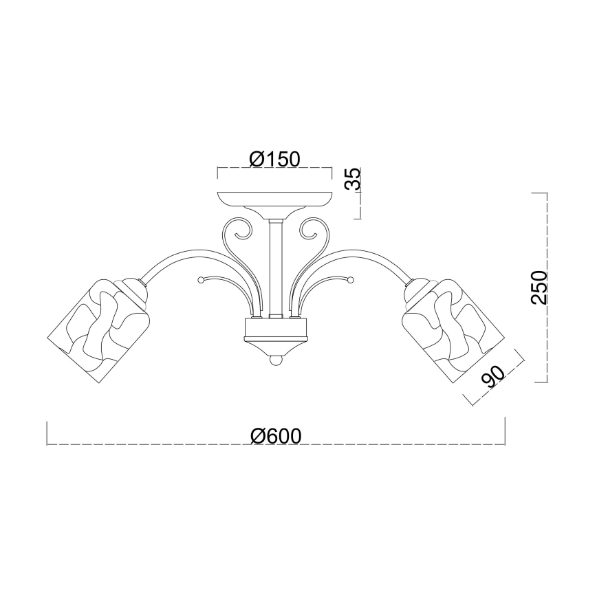 Brilagi - Припотолочная люстра MEGAPOLIS 5xE14/60W/230V золотистый
