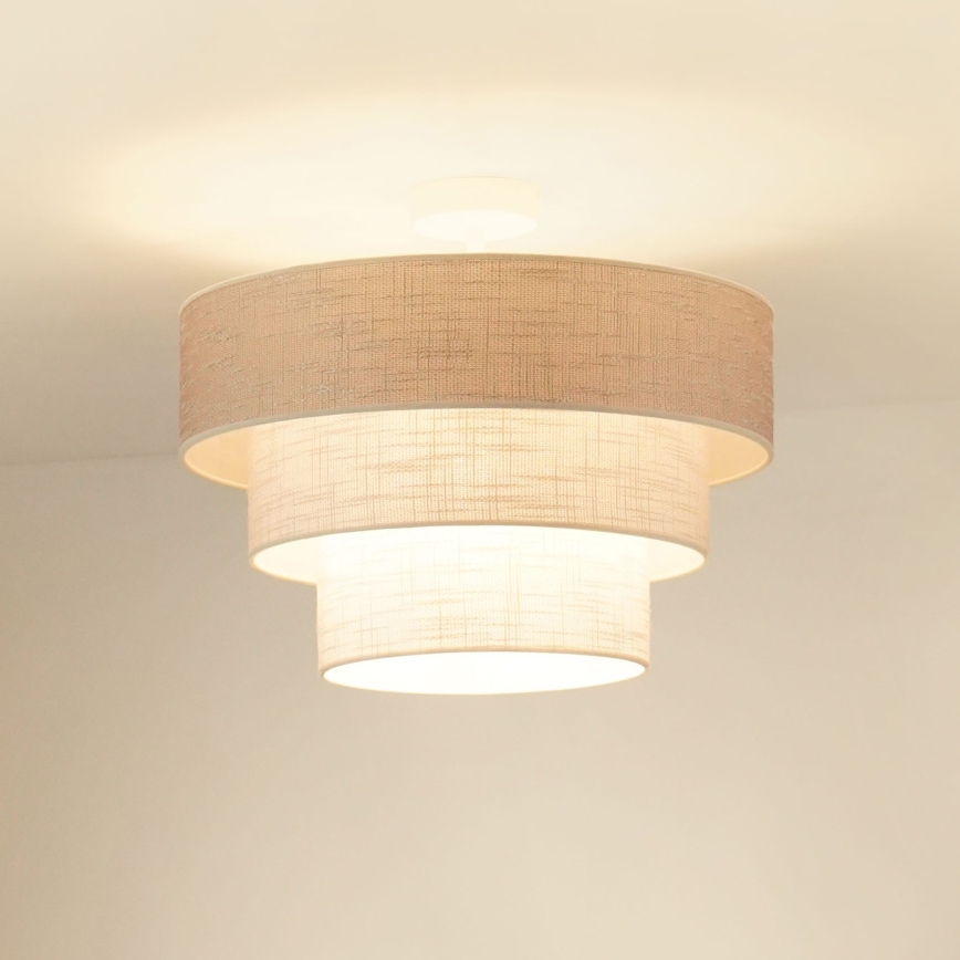 Brilagi - Припотолочная люстра ALASKA LUNETA 1xE27/15W/230V диаметр 45 см серый/кремовый