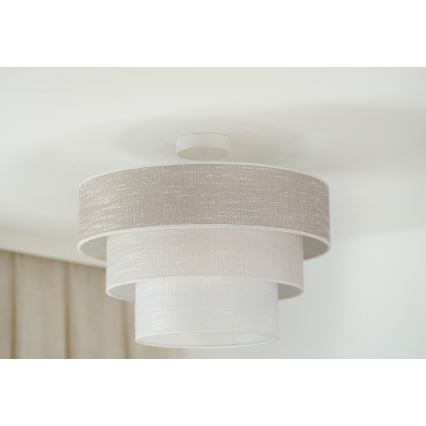 Brilagi - Припотолочная люстра ALASKA LUNETA 1xE27/15W/230V диаметр 45 см серый/кремовый