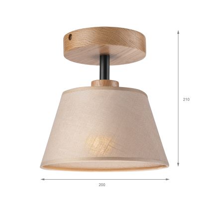 Brilagi - Припотолочная люстра ANTHONY 1xE14/60W/230V дуб/бежевый