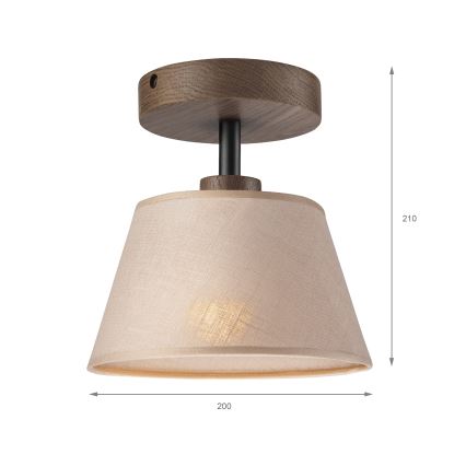 Brilagi - Припотолочная люстра ANTHONY 1xE14/60W/230V дуб/бежевый
