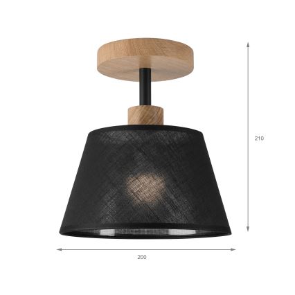 Brilagi - Припотолочная люстра ANTHONY 1xE14/60W/230V дуб/черный