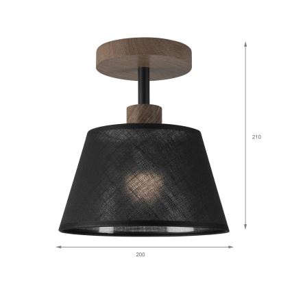 Brilagi - Припотолочная люстра ANTHONY 1xE14/60W/230V дуб/черный