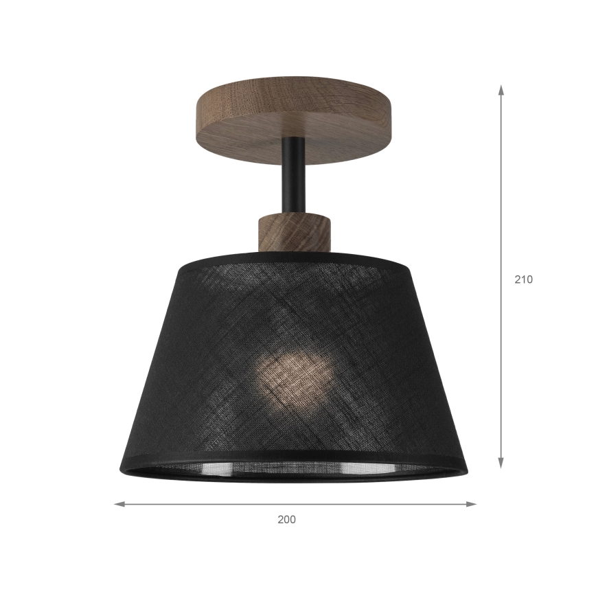 Brilagi - Припотолочная люстра ANTHONY 1xE14/60W/230V дуб/черный
