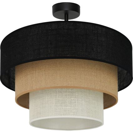 Brilagi - Припотолочная люстра ASPEN LUNETA 1xE27/15W/230V диаметр 45 см черный/бежевый/кремовый